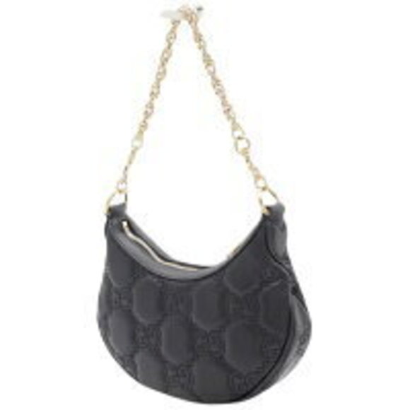 Gucci GG Matelasse Double Bag Crossbody Chain Handbag Black - Picture 2 of 7